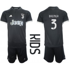 Juventus Gleison Bremer #3 Tredjeställ Barn 2023-24 Korta ärmar (+ Korta byxor)